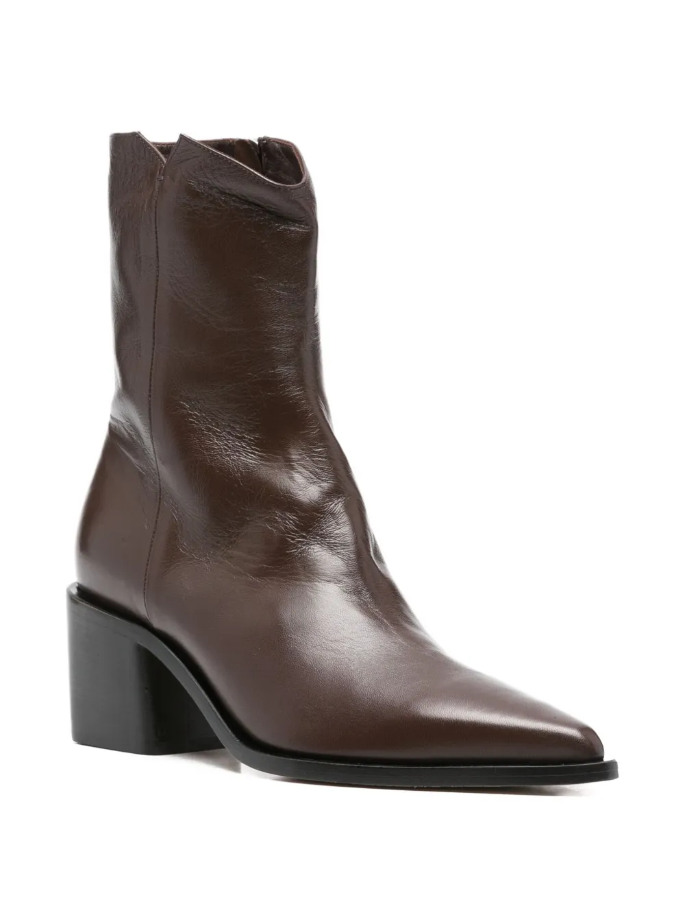 Pomme D'or 60mm Juliette Pointed-toe Ankle Boots In Brown