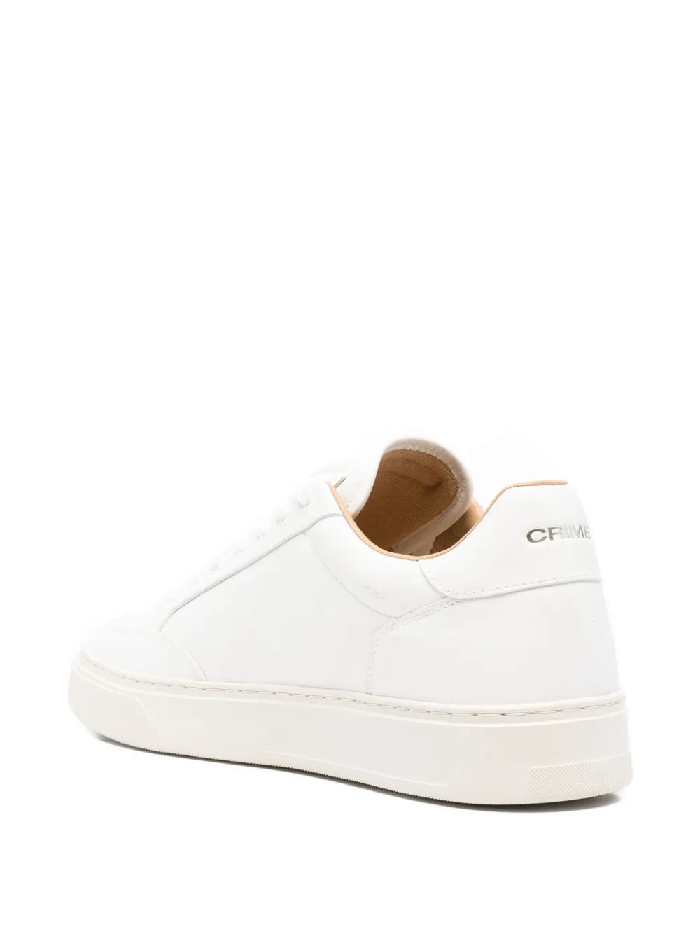 Crime London leather lace-up sneakers White