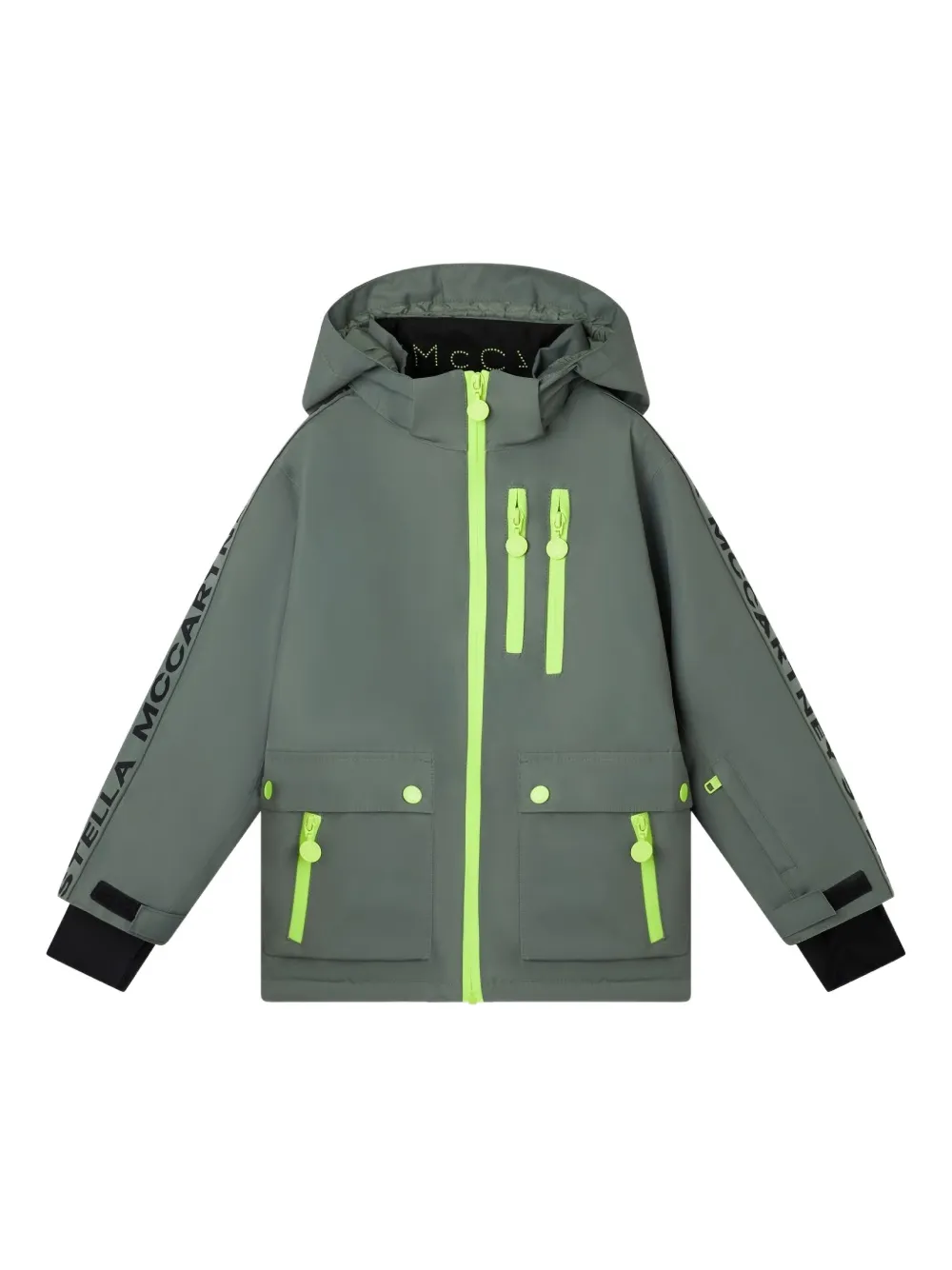 Stella McCartney Kids hooded zip jacket - Verde