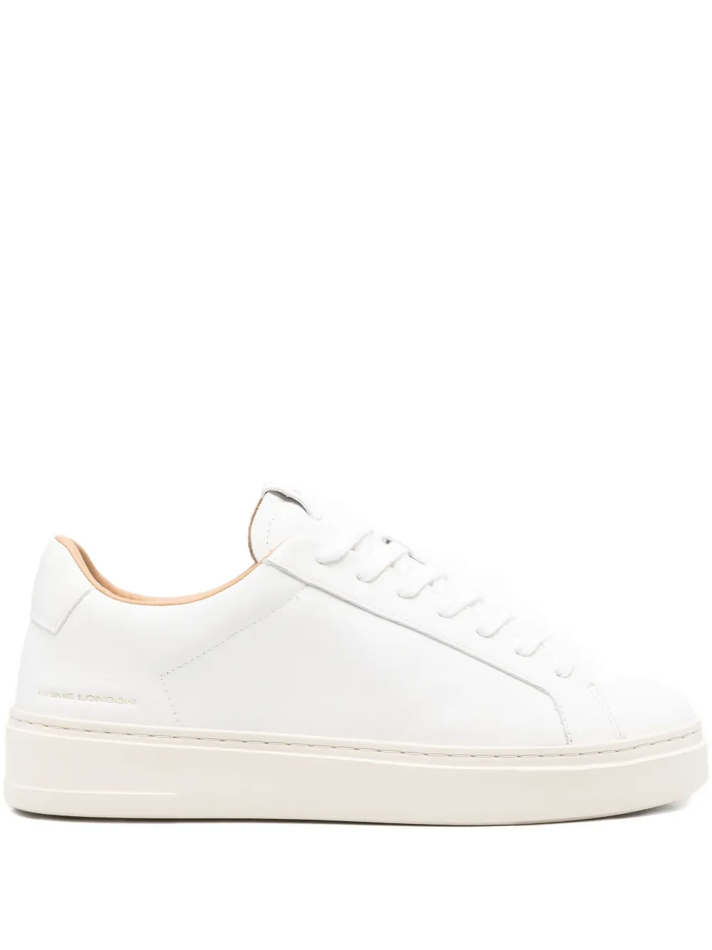 Crime London leather lace-up sneakers White