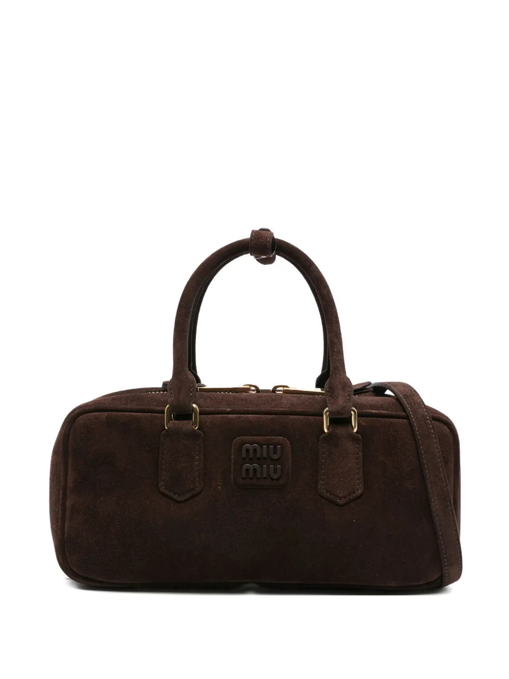 Miu Miu top-handle zip-fastening tote bag - Bruin