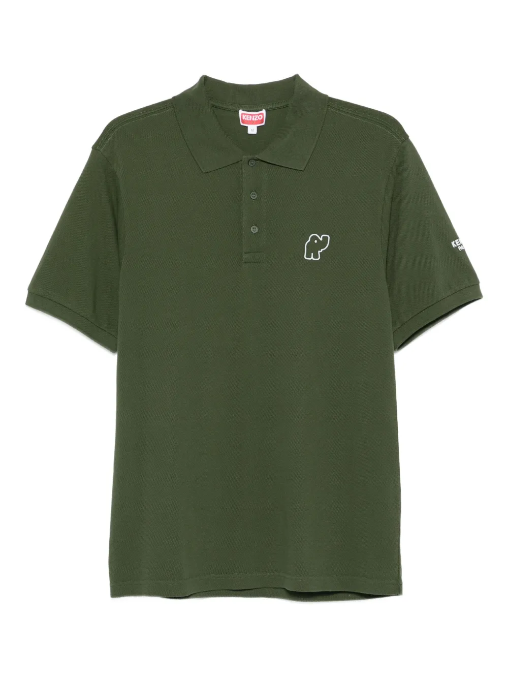 Kenzo playera tipo polo con elefante bordado | verde | Image 1