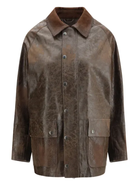 Valstar flap-pocket leather jacket