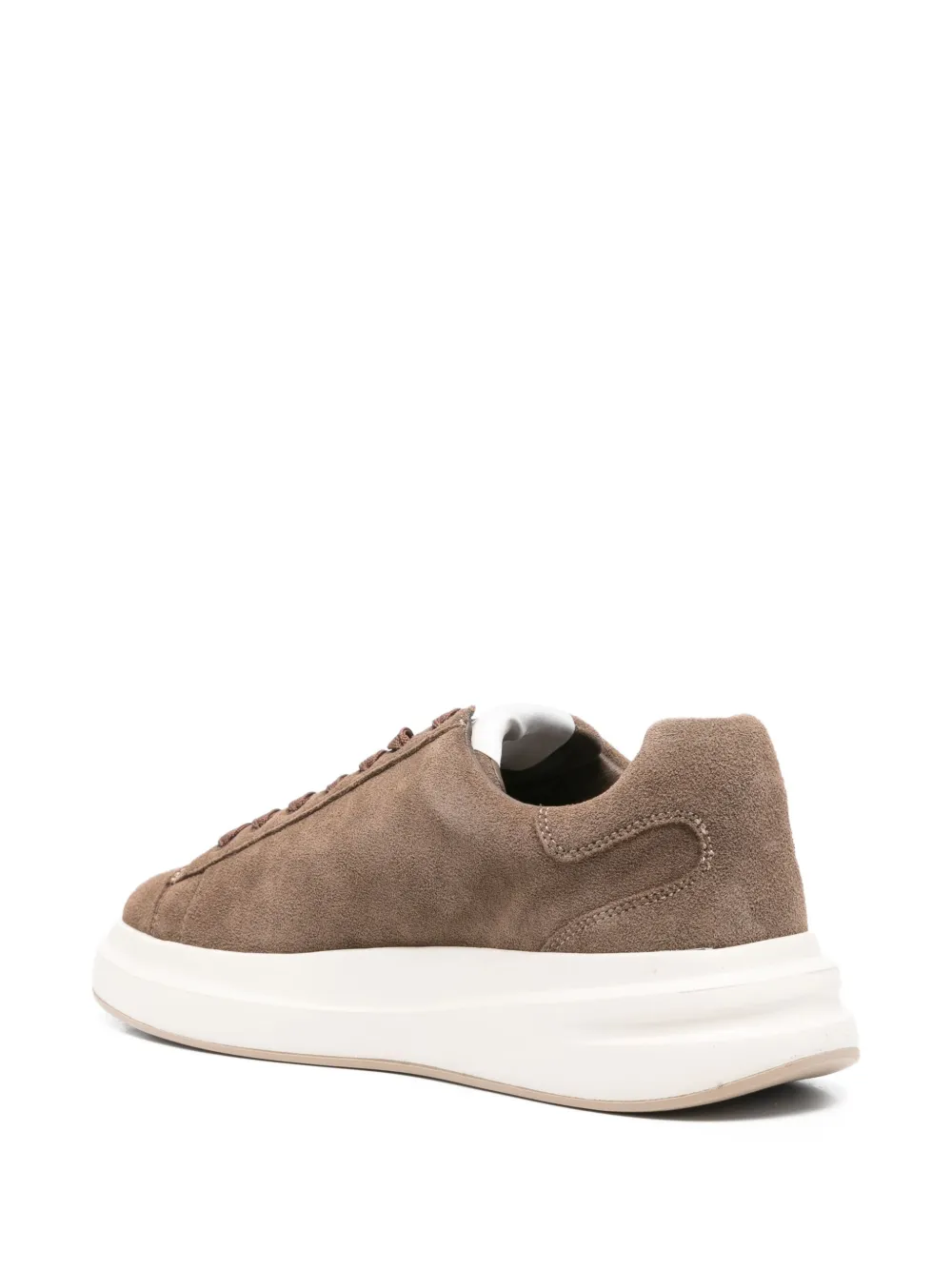 GUESS USA Suède sneakers met plateauzool Bruin