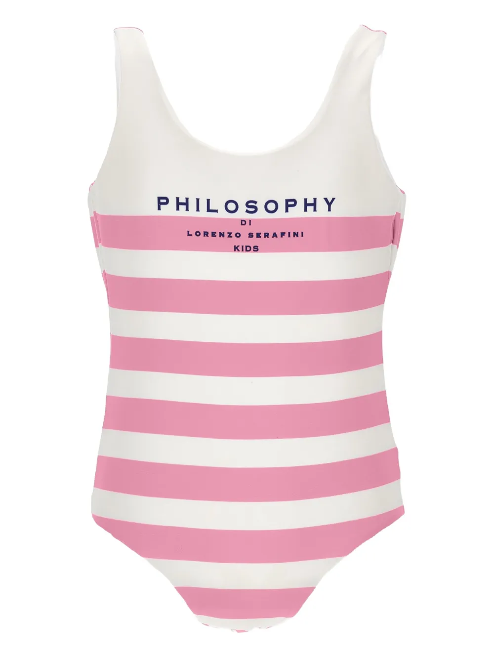 Philosophy Di Lorenzo Serafini Kids Gestreifter Badeanzug - Gelb