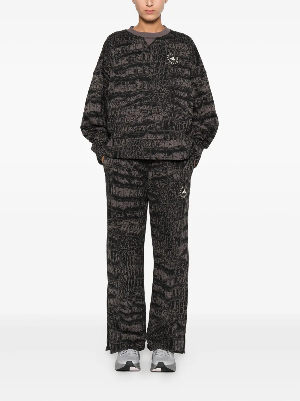 adidas by Stella McCartney crocodile-print long-sleeve sweatshirt | Sweaters | Image 2