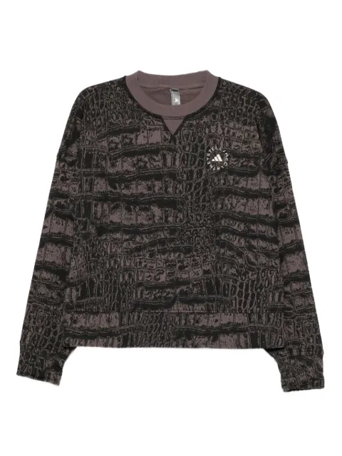 adidas by Stella McCartney crocodile-print long-sleeve sweatshirt
