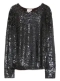 P.A.R.O.S.H. sequinned long-sleeve top - Silver