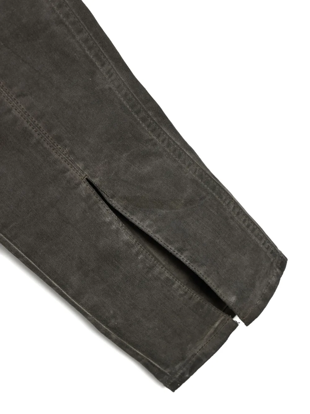 Rick Owens Drkshdw Split-hem Denim Leggings In Green
