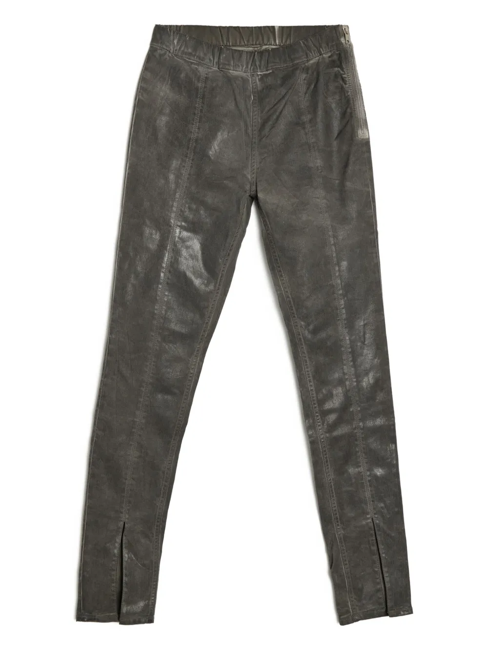 Rick Owens Drkshdw Split-hem Denim Leggings In Green