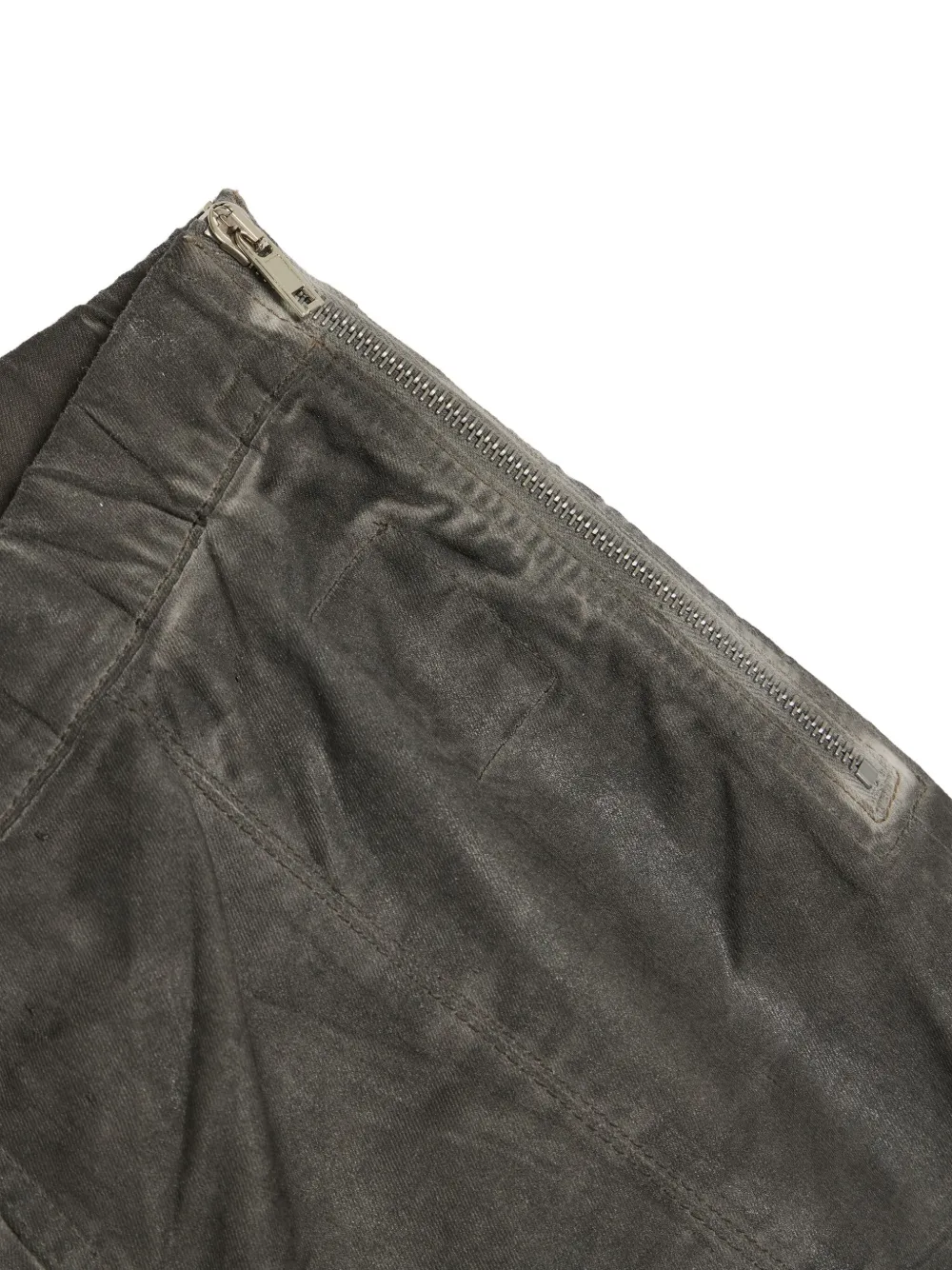 Rick Owens Drkshdw Split-hem Denim Leggings In Green