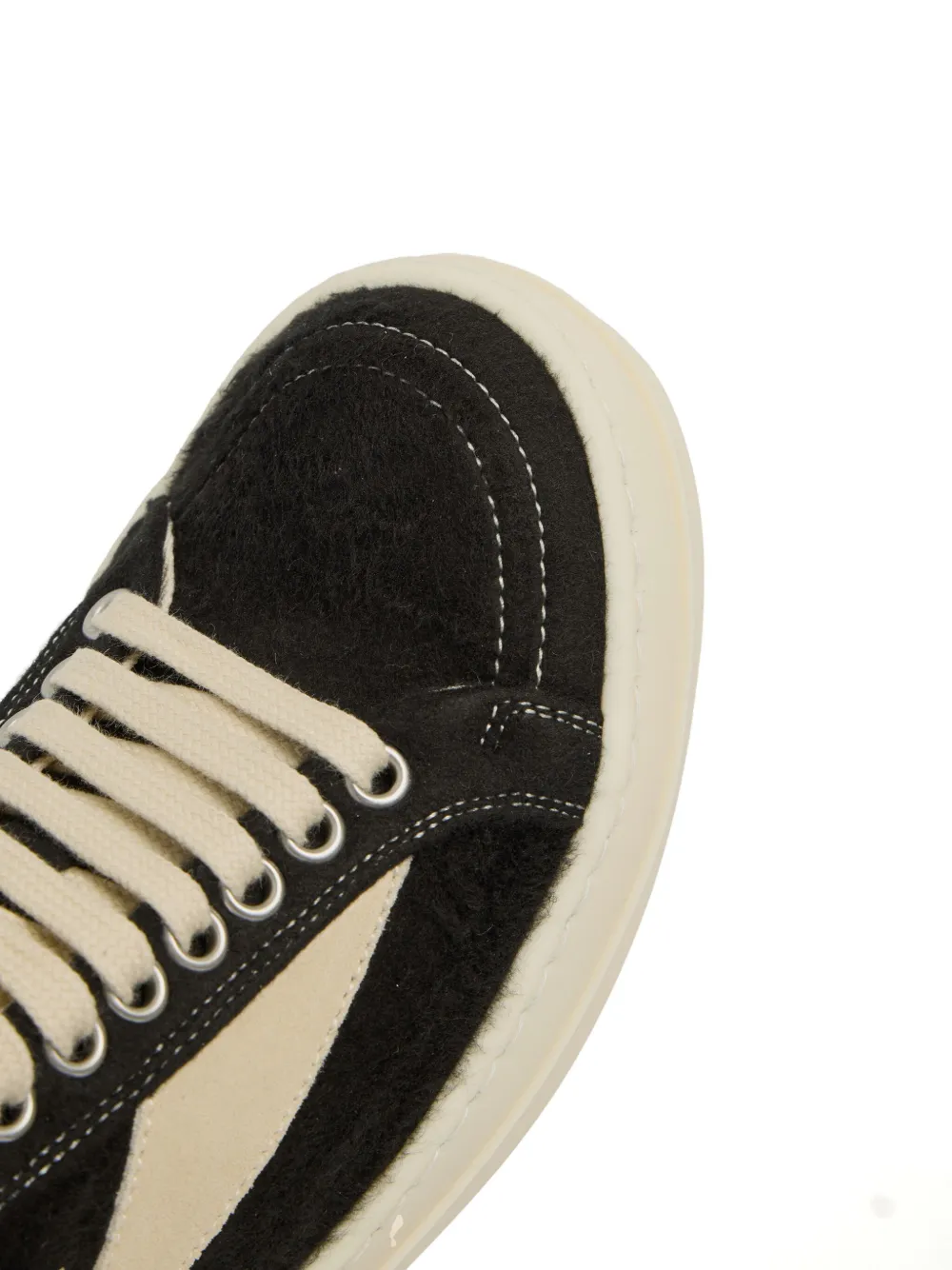 Rick Owens DRKSHDW suede-panel trainers Zwart