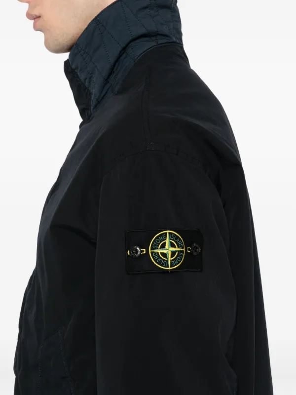 Stone Island ロゴパッチ ジャケット | ブルー | FARFETCH JP