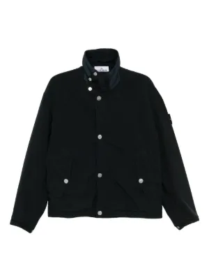 Stone Island ジップアップ シャツジャケット | ブラック | FARFETCH JP