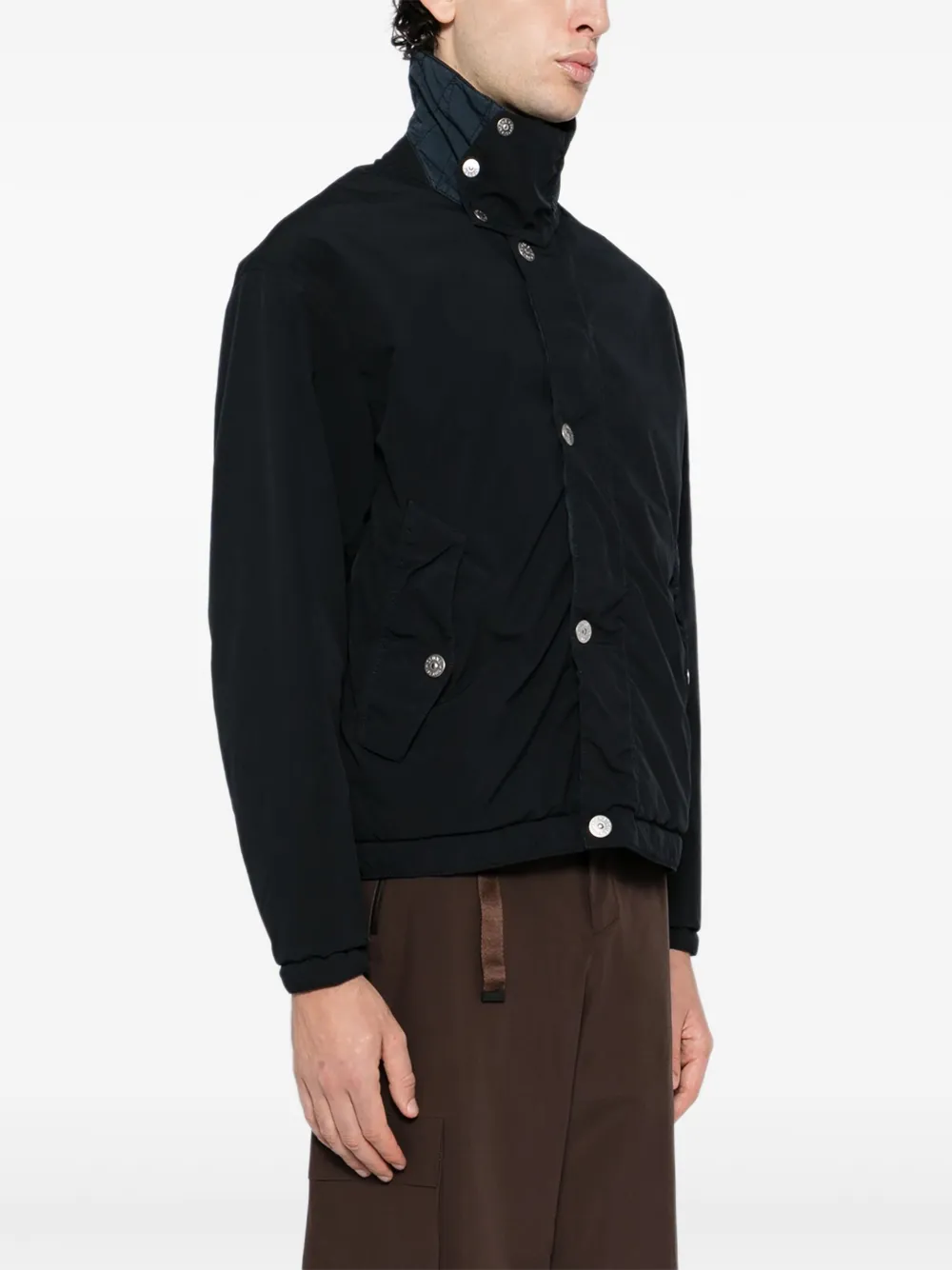 Stone Island Jack met logopatch Blauw