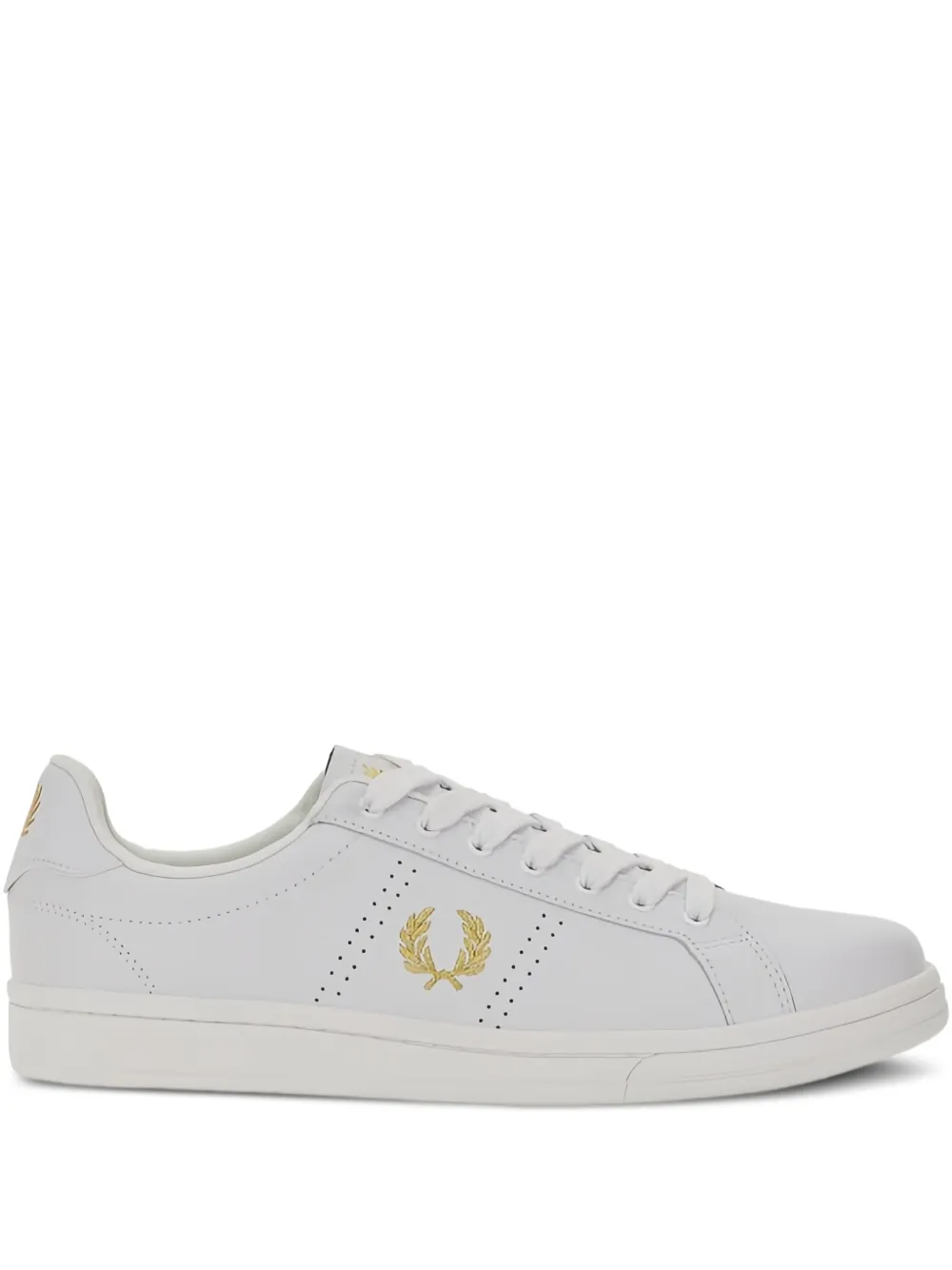 Fred Perry logo-detail perforated sneakers | White | Image 1