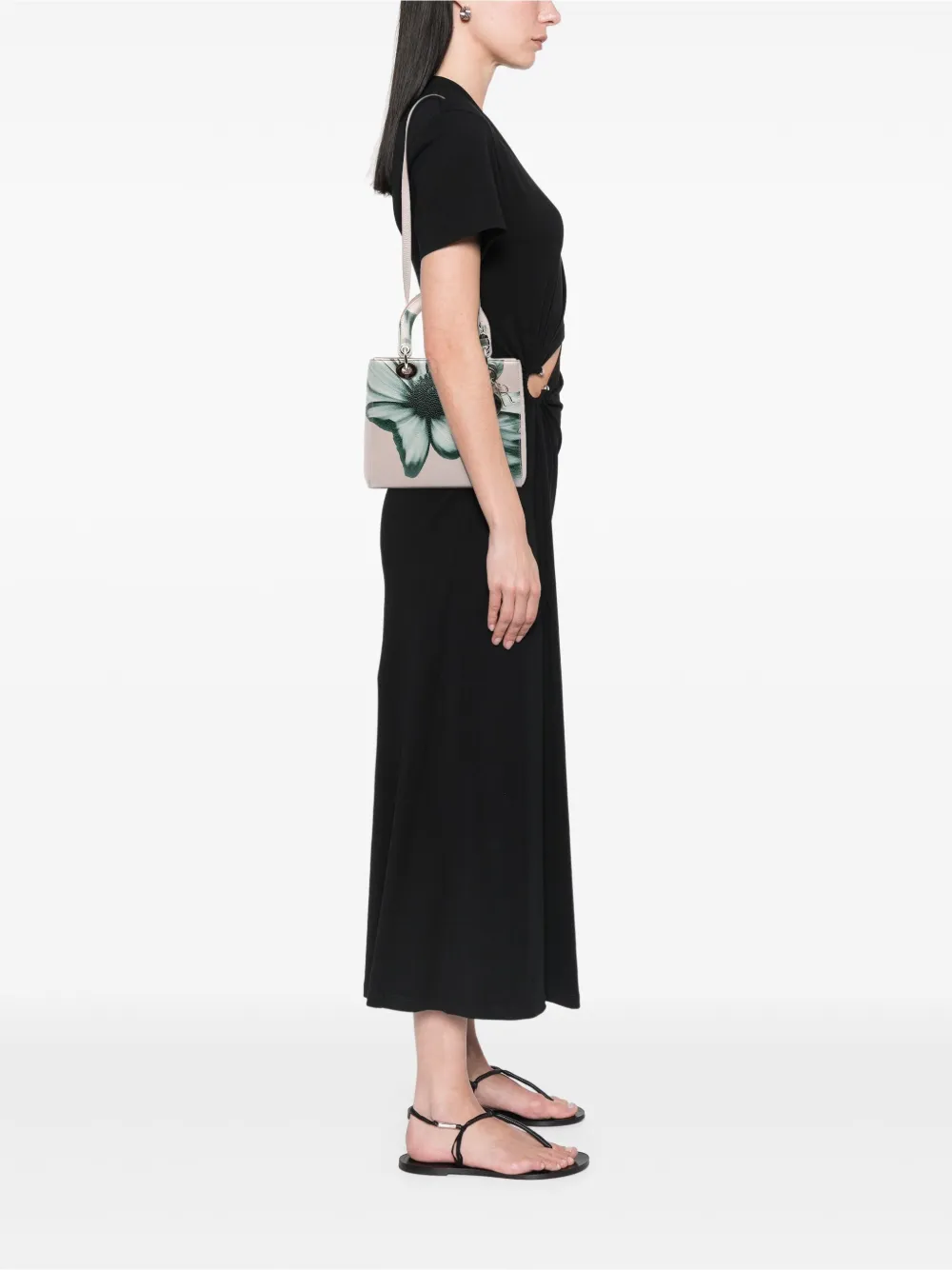 Christian Dior Pre-Owned 2014 Medium Deerskin Floral Printed Lady Dior satchel | Pre-Owned | Image 2