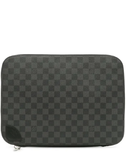 Louis Vuitton Pre-Owned 2016 Damier Graphite Horizon Laptop Sleeve business bag