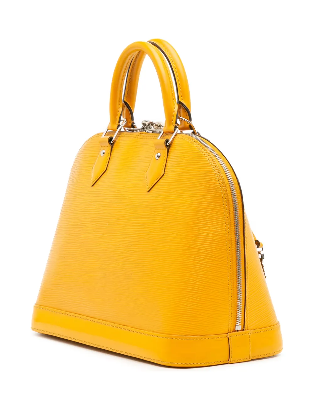 Pre-owned Louis Vuitton 2014 Epi Alma Pm Handbag In Yellow