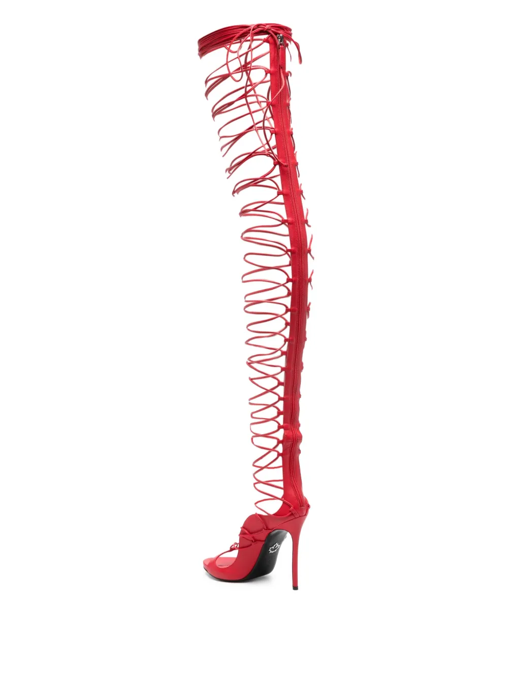 Dsquared2 Lace-up Stiletto Sandals In Red