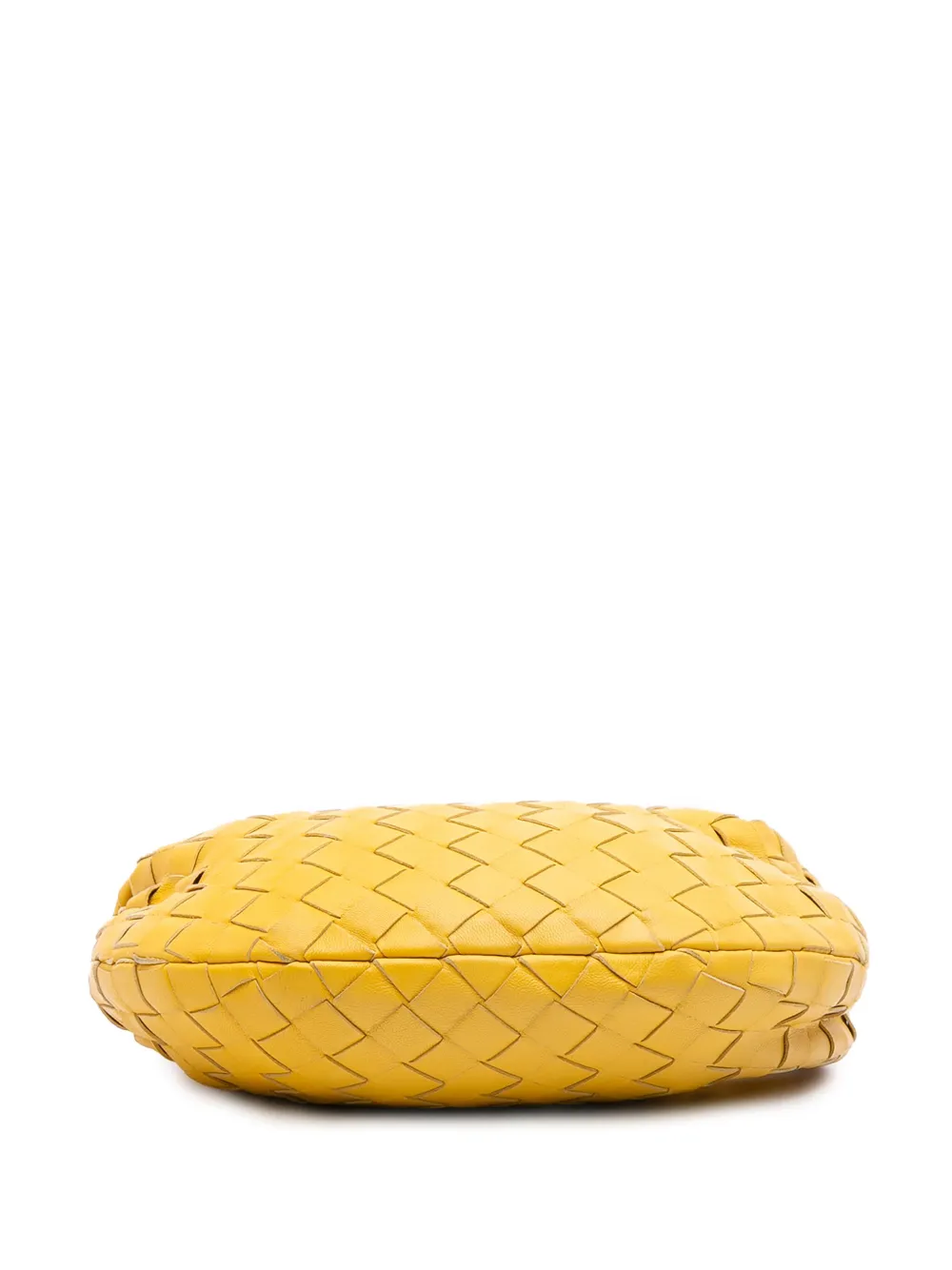 Pre-owned Bottega Veneta 2012-2025 Mini Nappa Intrecciato Jodie Hobo Bag In Yellow