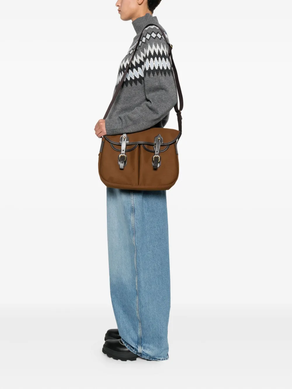 BRADY Ariel buckled shoulder bag - Bruin