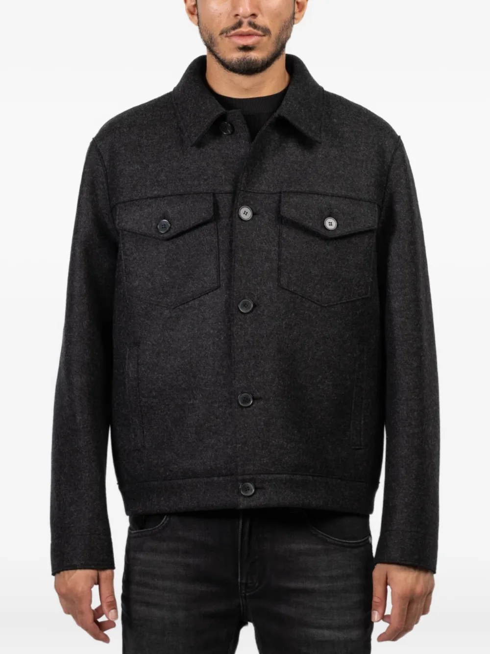 Harris Wharf London Western jacket | Black | Image 1