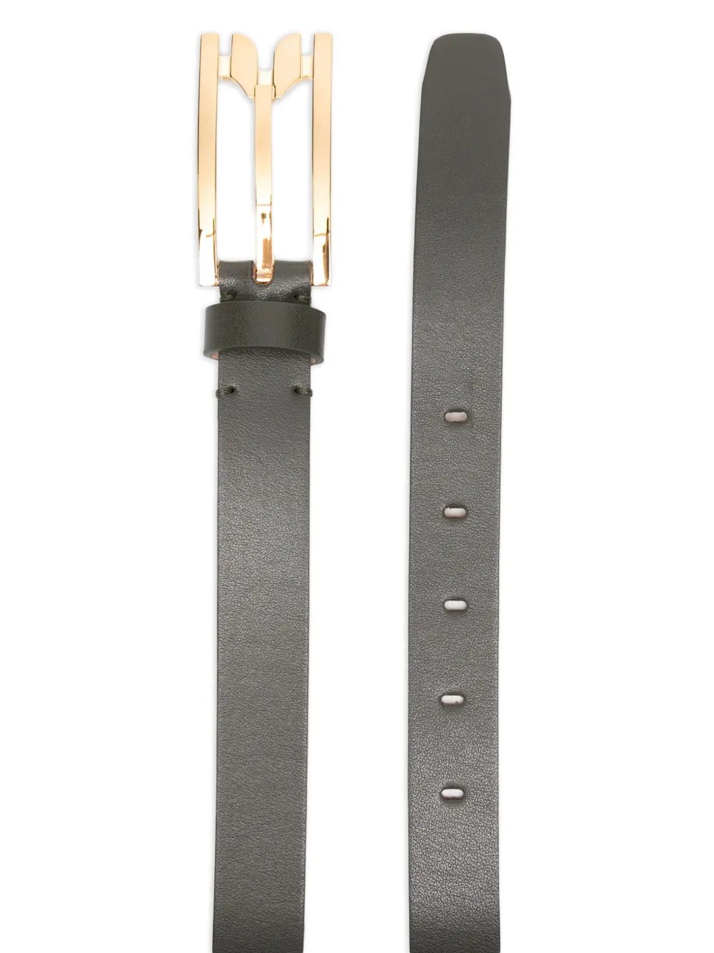Victoria Beckham logo-buckle leather belt - Groen