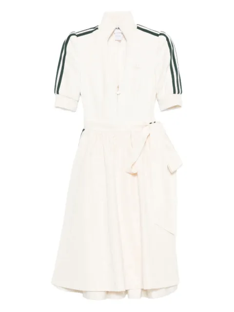 adidas three-stripe zip-front midi dress