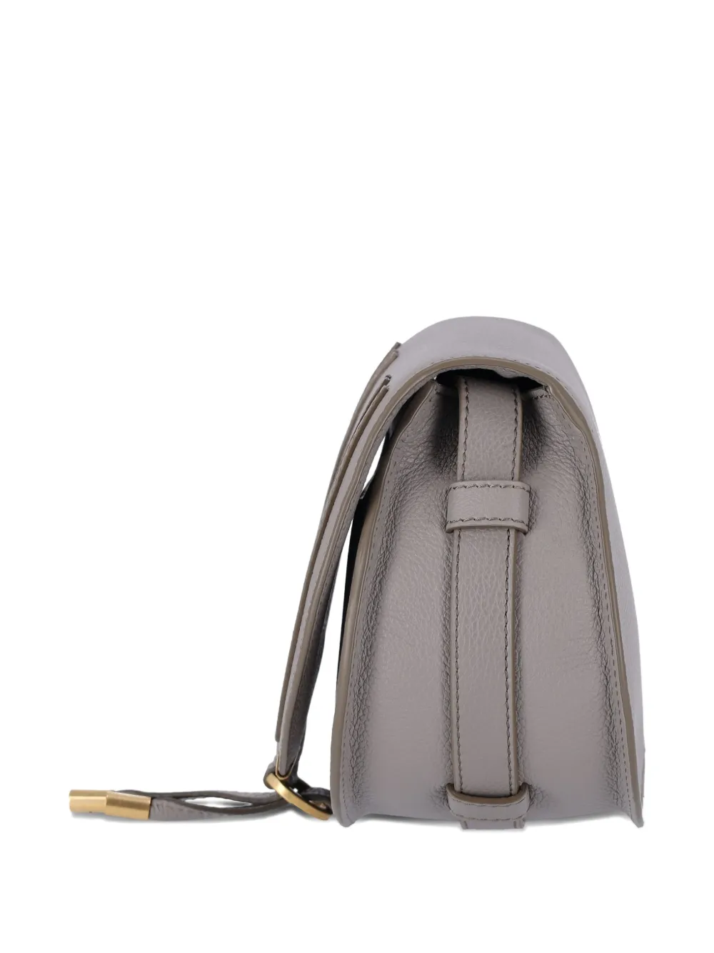 Chloé Small Marcie U-shaped Flap Shoulder Bag In Gray
