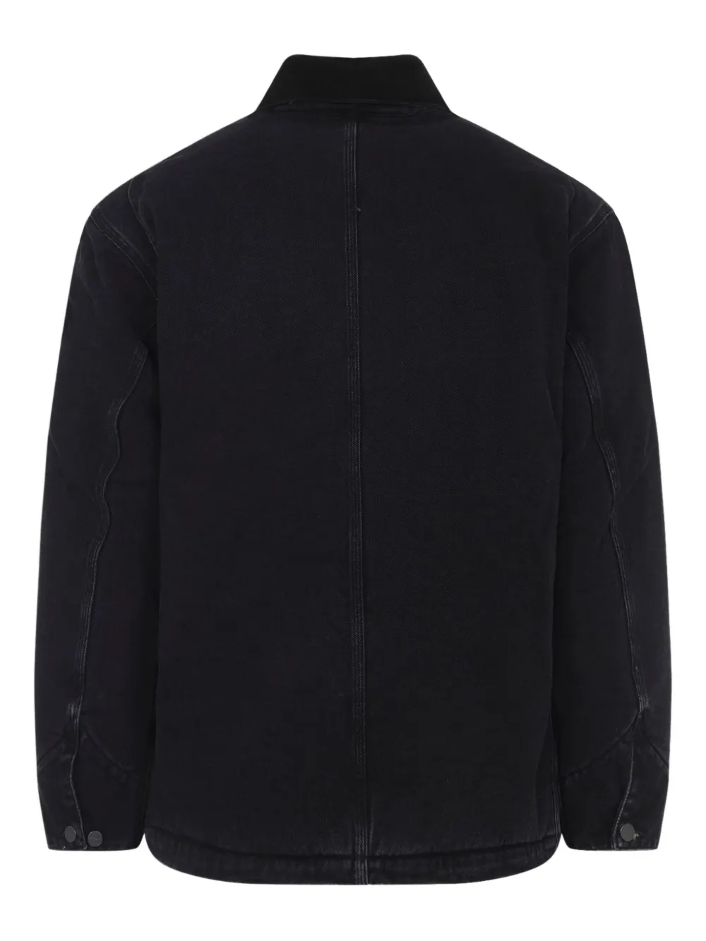 Carhartt Utility Work Coat Front Pockets In Black