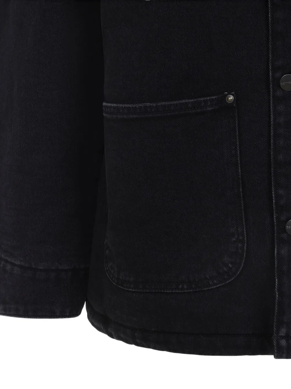 Carhartt Utility Work Coat Front Pockets In Black