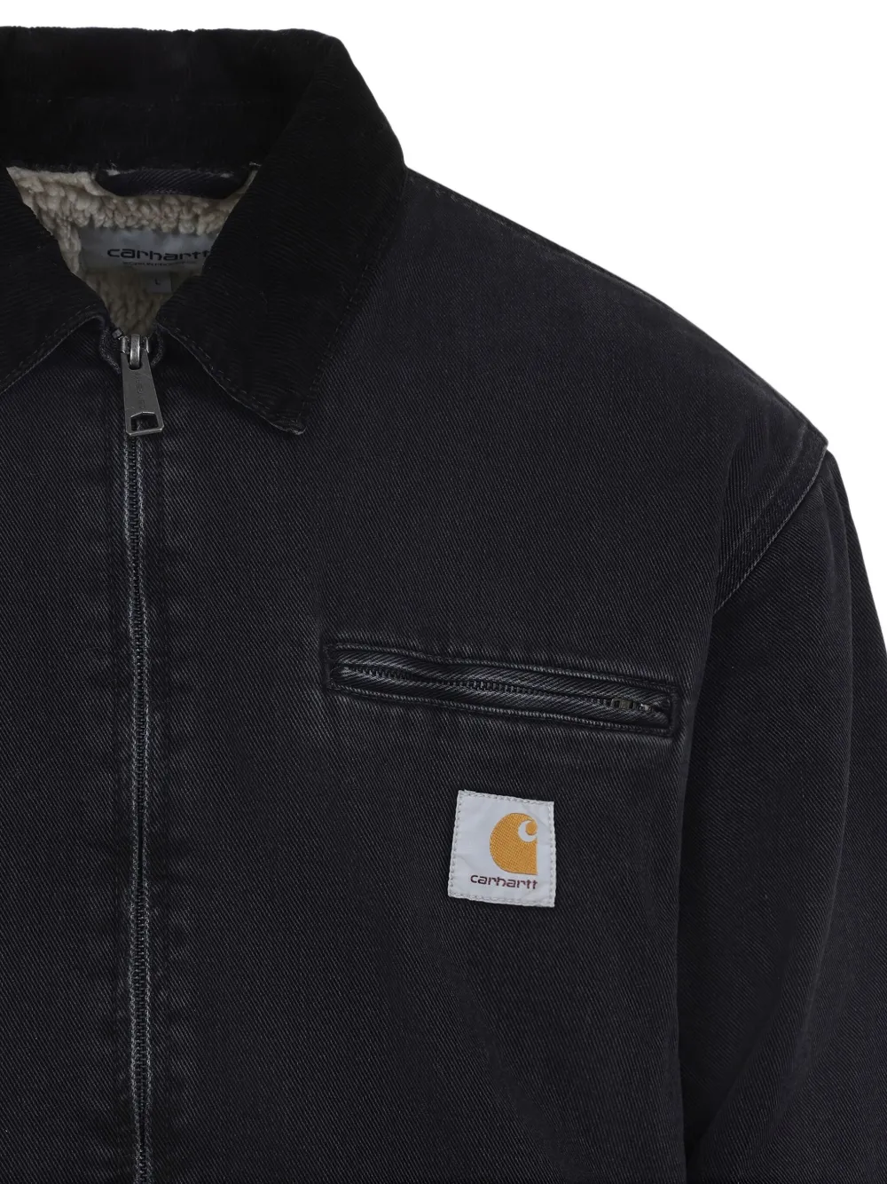 Carhartt Work In Progress Detroit Organic Cotton Canvas Jacket In Black