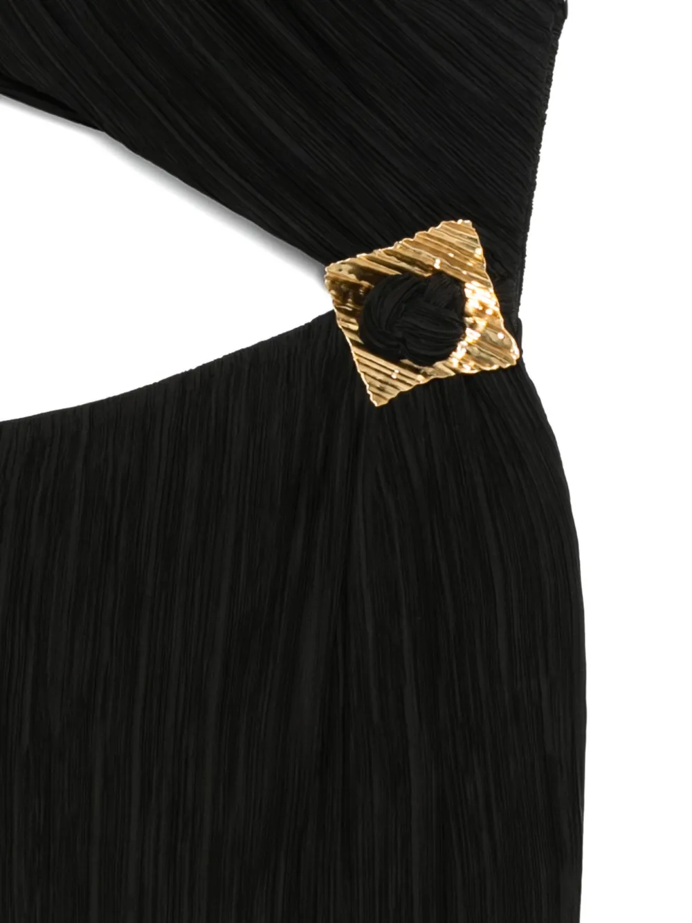 Cult Gaia Loah geplooide jurk met uitgesneden details Zwart