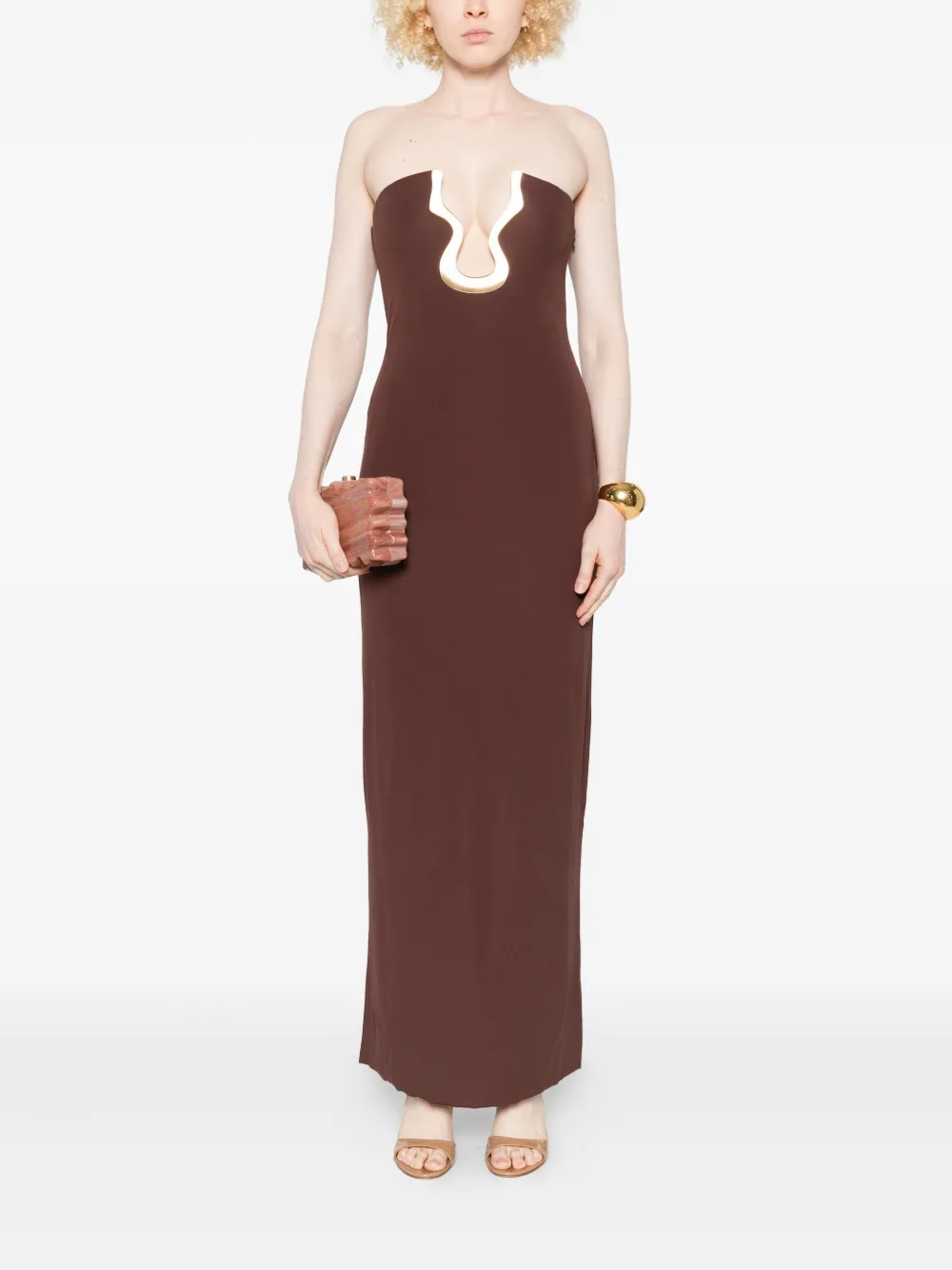 Cult Gaia April maxi-jurk met uitgesneden details - Bruin