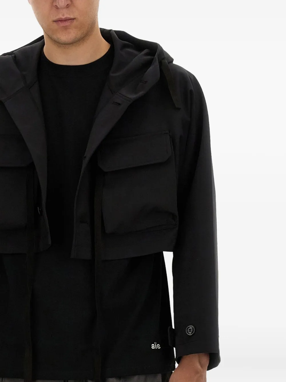 Aïe Crew-neck Cotton T-shirt In Black