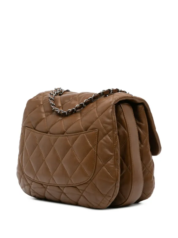 CHANEL Pre-Owned 2011 CC Quilted Lambskin 3 Flap Shoulder Bag