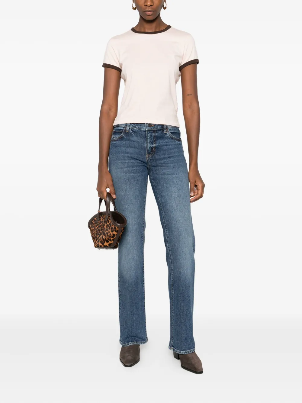 FRAME button-fly stretch-cotton jeans - Blauw
