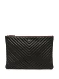 CHANEL Pre-Owned 2017-2018 Large Chevron Caviar O Case clutch bag - Black