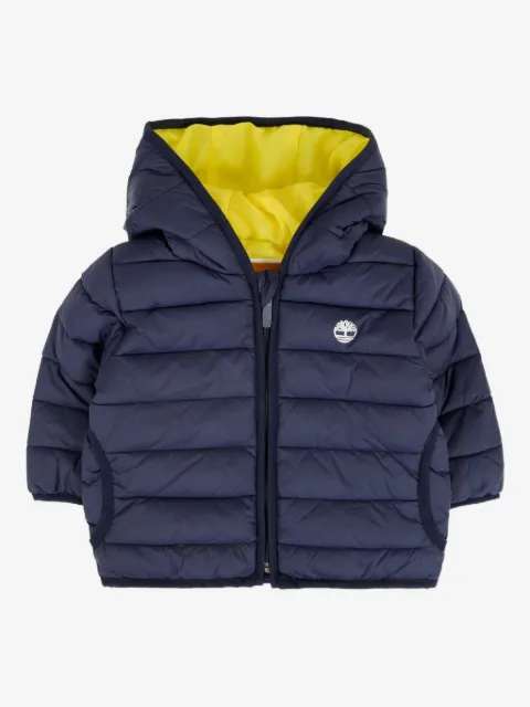 Timberland Kids جاكيت مبطن بزينة شعار الماركة وهودي