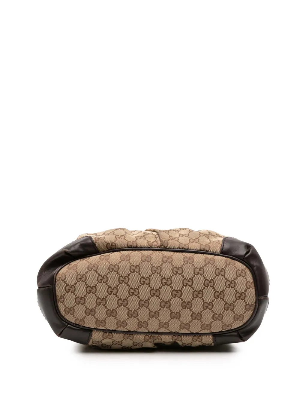 Pre-owned Gucci 2016-2025 Gg Canvas Sukey Satchel In Brown