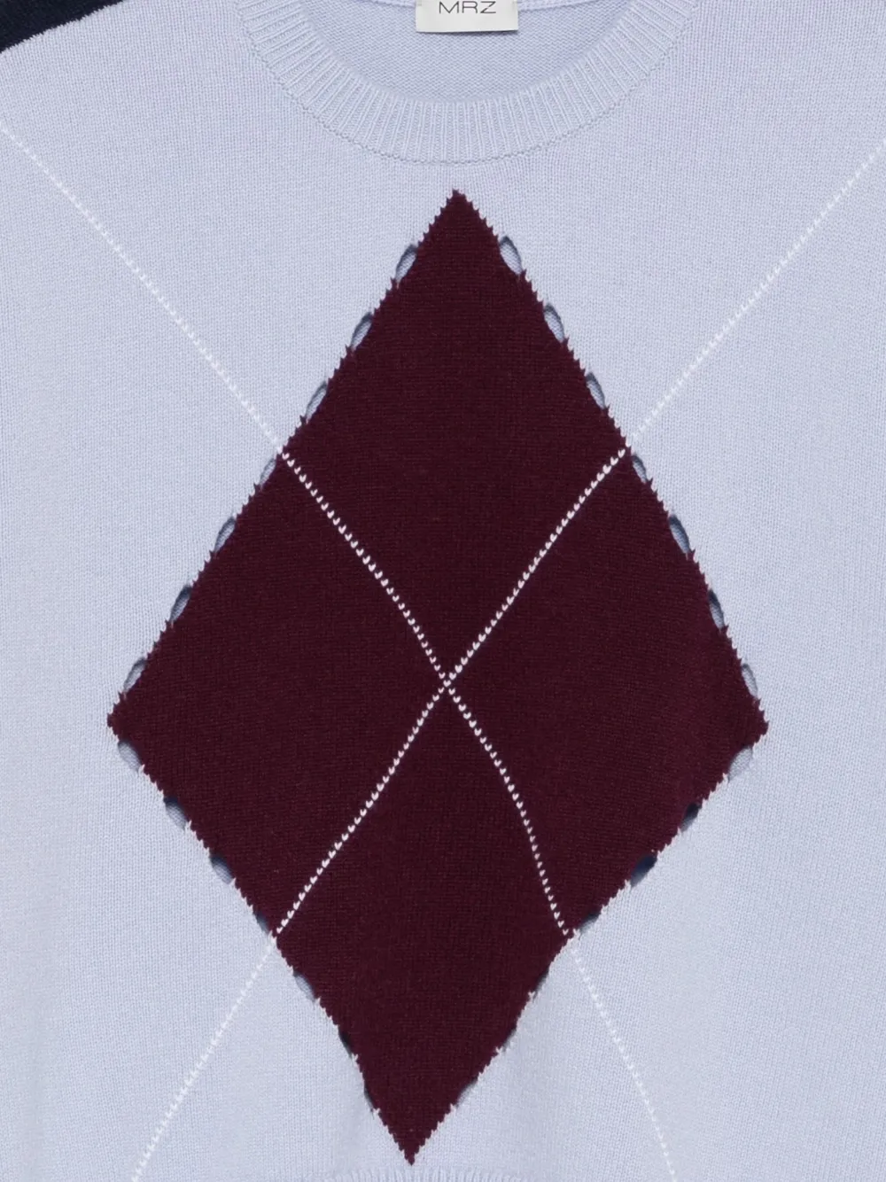 Mrz Diamond-pattern Jumper In Blue