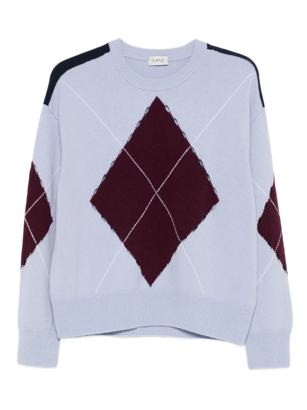 Mrz Diamond-pattern Jumper In Blue