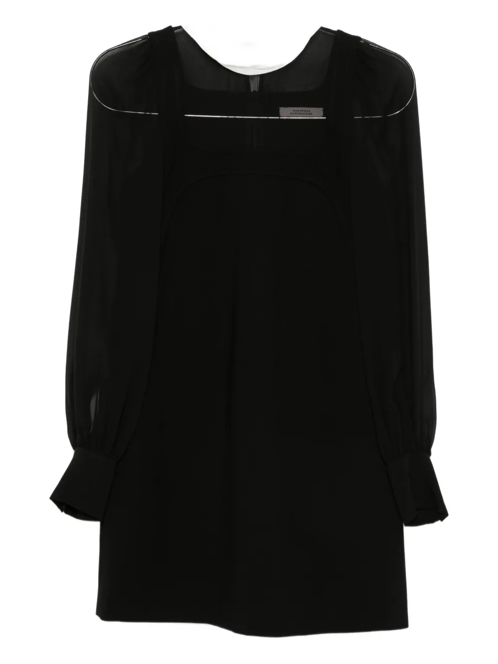 Dorothee Schumacher Tie Collar Fitted Jacket In Black