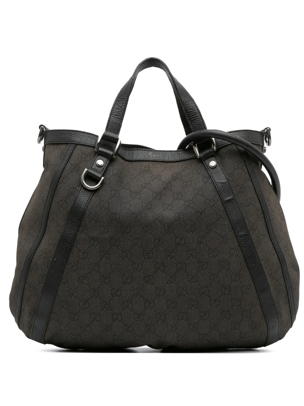 Gucci Pre-Owned 2016-2025 GG Denim Abbey D Ring satchel | Grey | Image 1