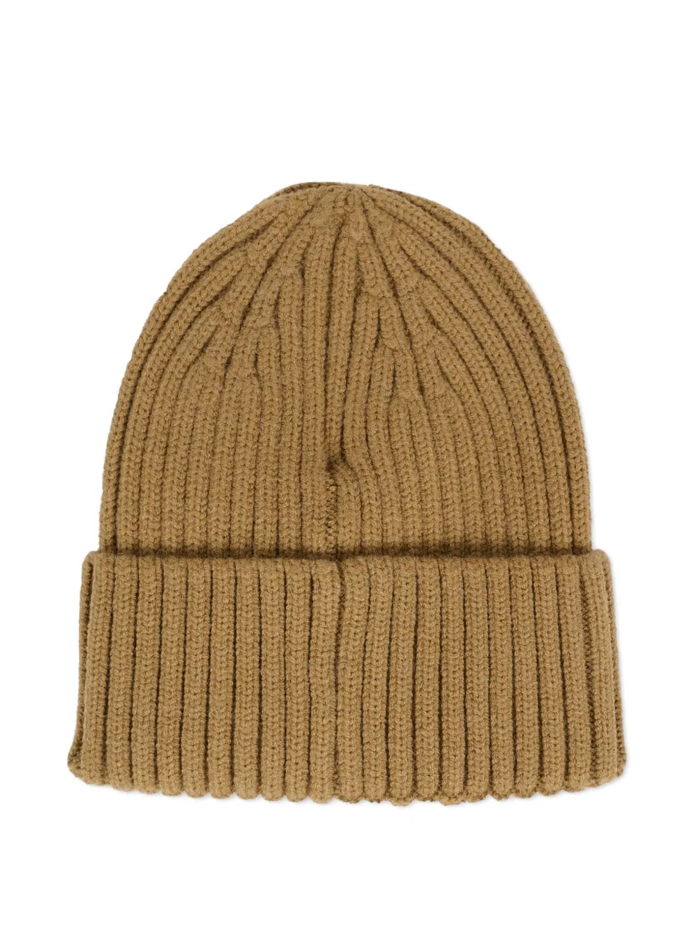 Timberland Kids logo-patch ribbed beanie - Bruin
