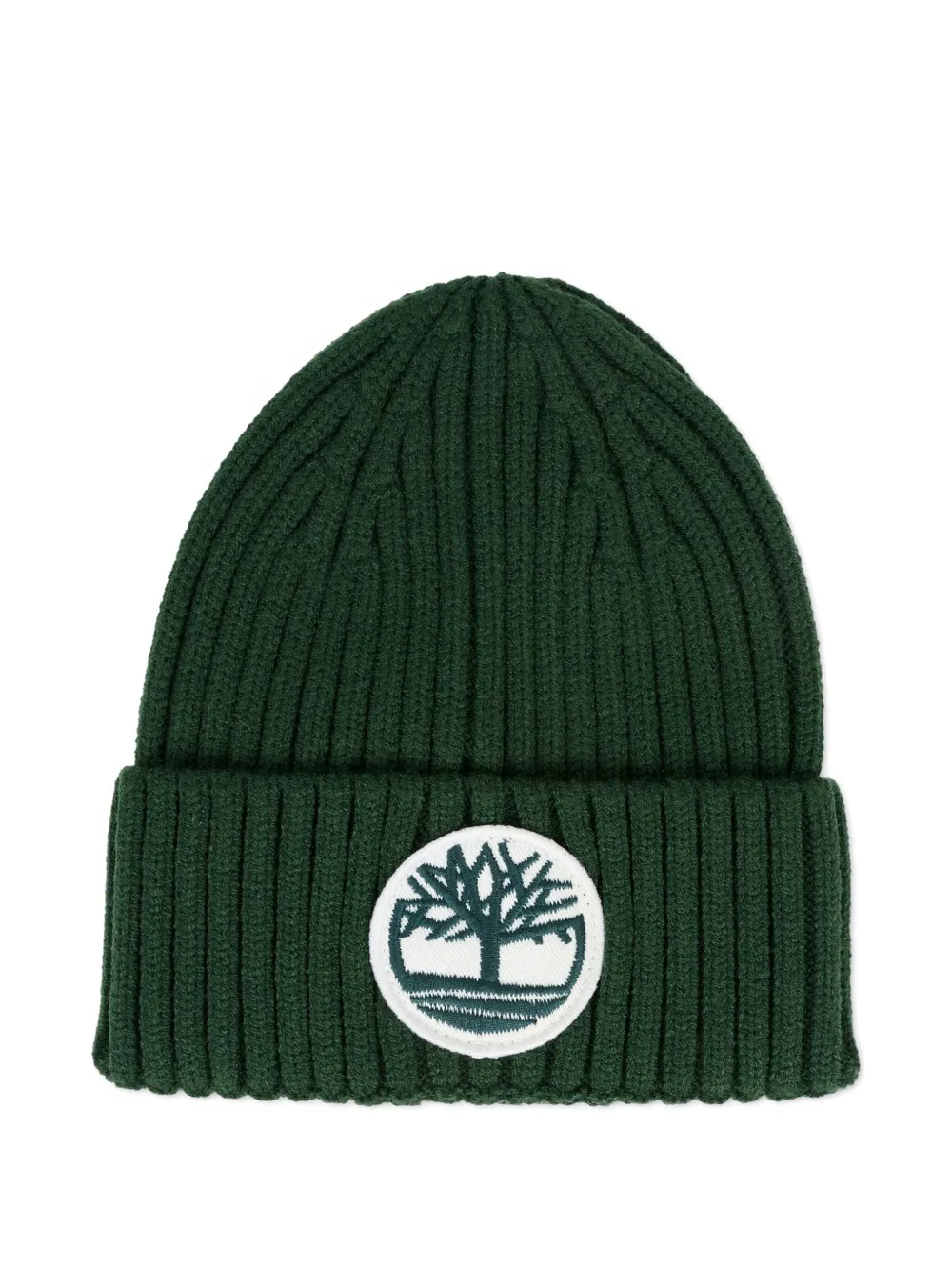 Timberland Kids logo-patch ribbed beanie | Green | Image 1