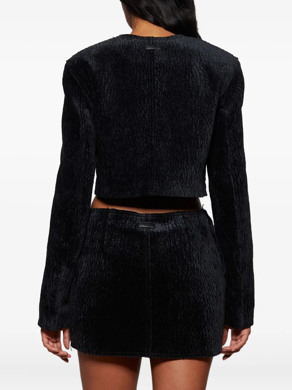 Alexander Wang Cropped jack met fluwelen effect Zwart