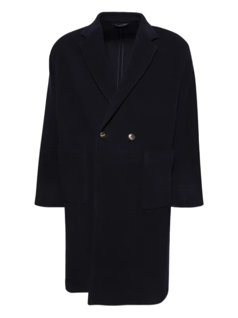 Doppiaa double-breasted patch-pocket coat