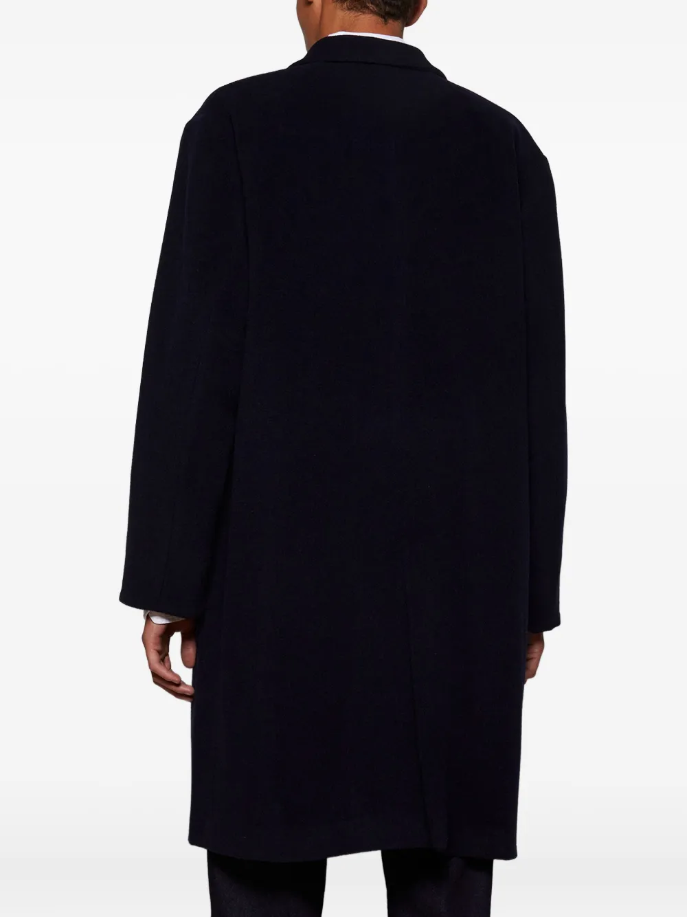 Doppiaa Double-breasted Patch-pocket Coat In Black